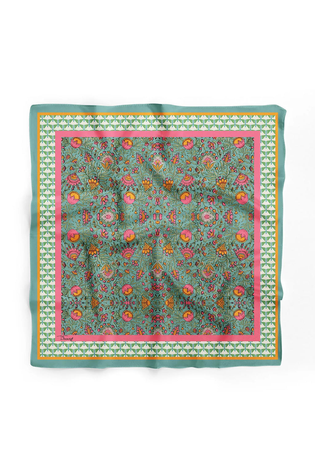 Floral Patterned Cotton Bandana - Cotton Bandana Scarf for Everyday Use
