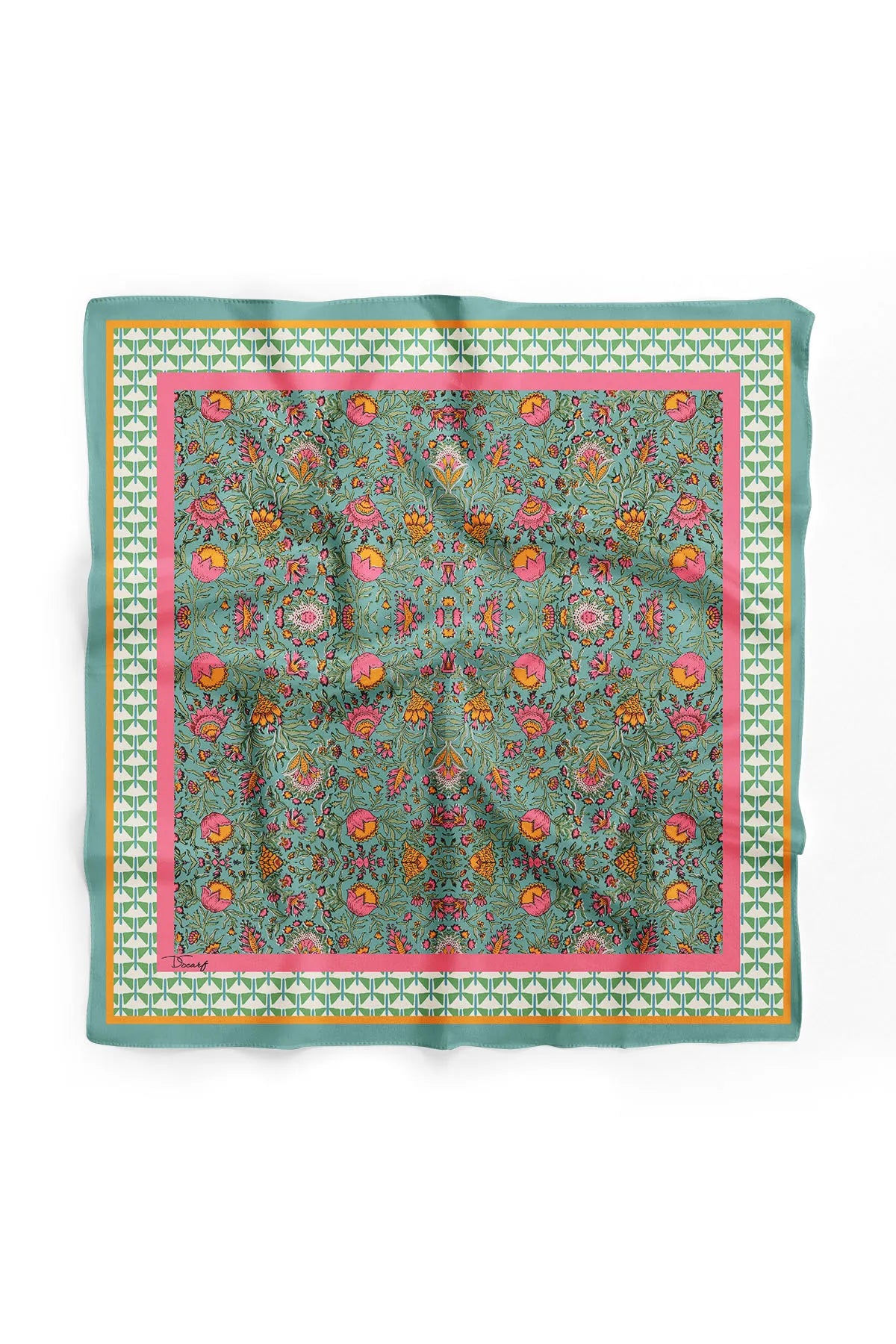 Floral Patterned Cotton Bandana - Cotton Bandana Scarf for Everyday Use