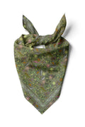 Green Floral Pattern Cotton Bandana - Cotton Bandana Scarf for Everyday Use