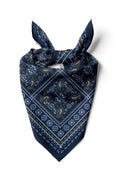 Blue Ethnic Patterned Bandana - Stylish Women's Bandana Scarf