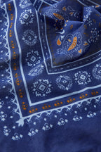 Blue Ethnic Patterned Bandana - Stylish Women's Bandana Scarf
