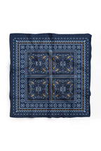 Blue Ethnic Patterned Bandana - Stylish Women's Bandana Scarf