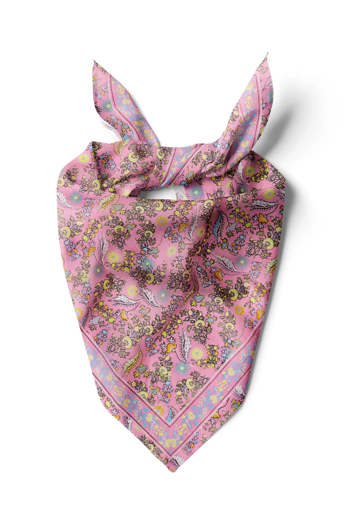 Pink Floral Bandana - Stylish Women's Bandana Scarf