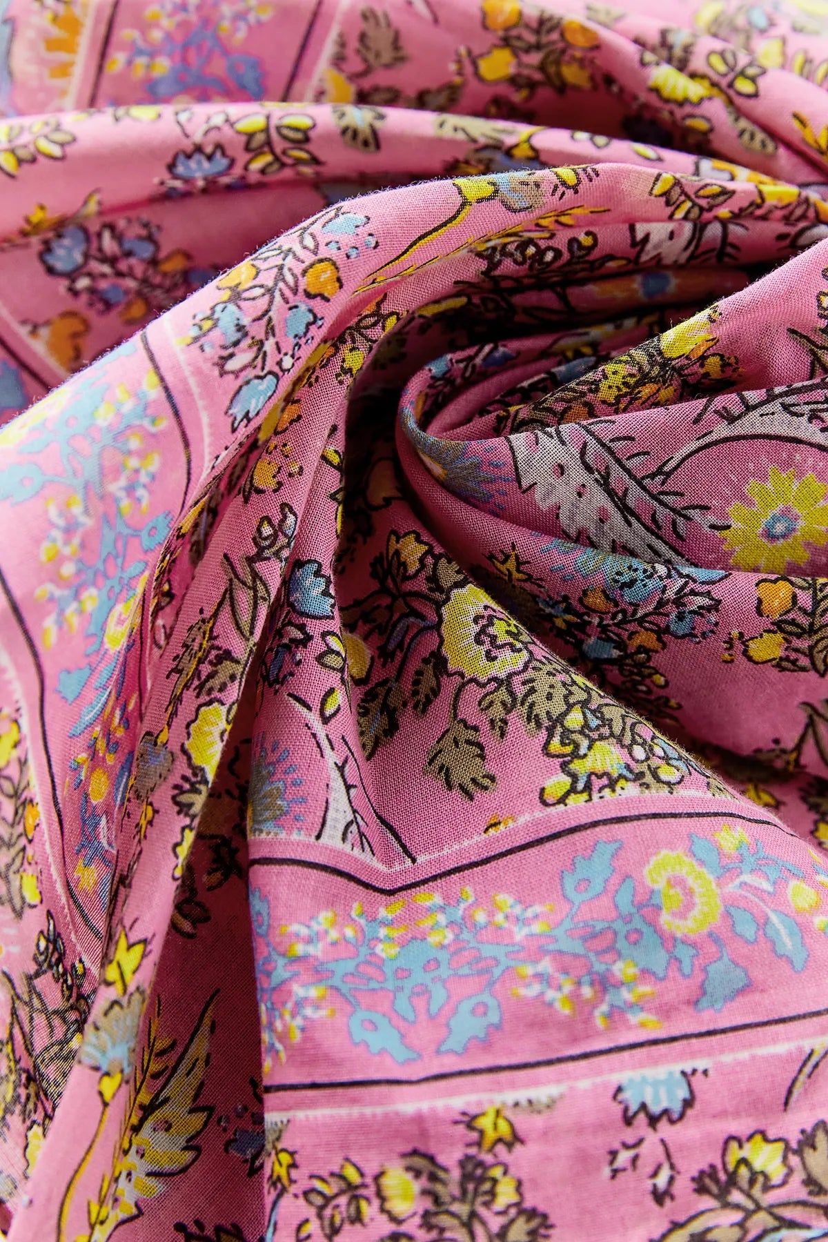 Pink Floral Bandana - Stylish Women's Bandana Scarf