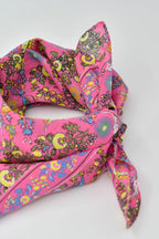 Pink Floral Bandana - Stylish Women's Bandana Scarf