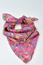 Pink Floral Bandana - Stylish Women's Bandana Scarf