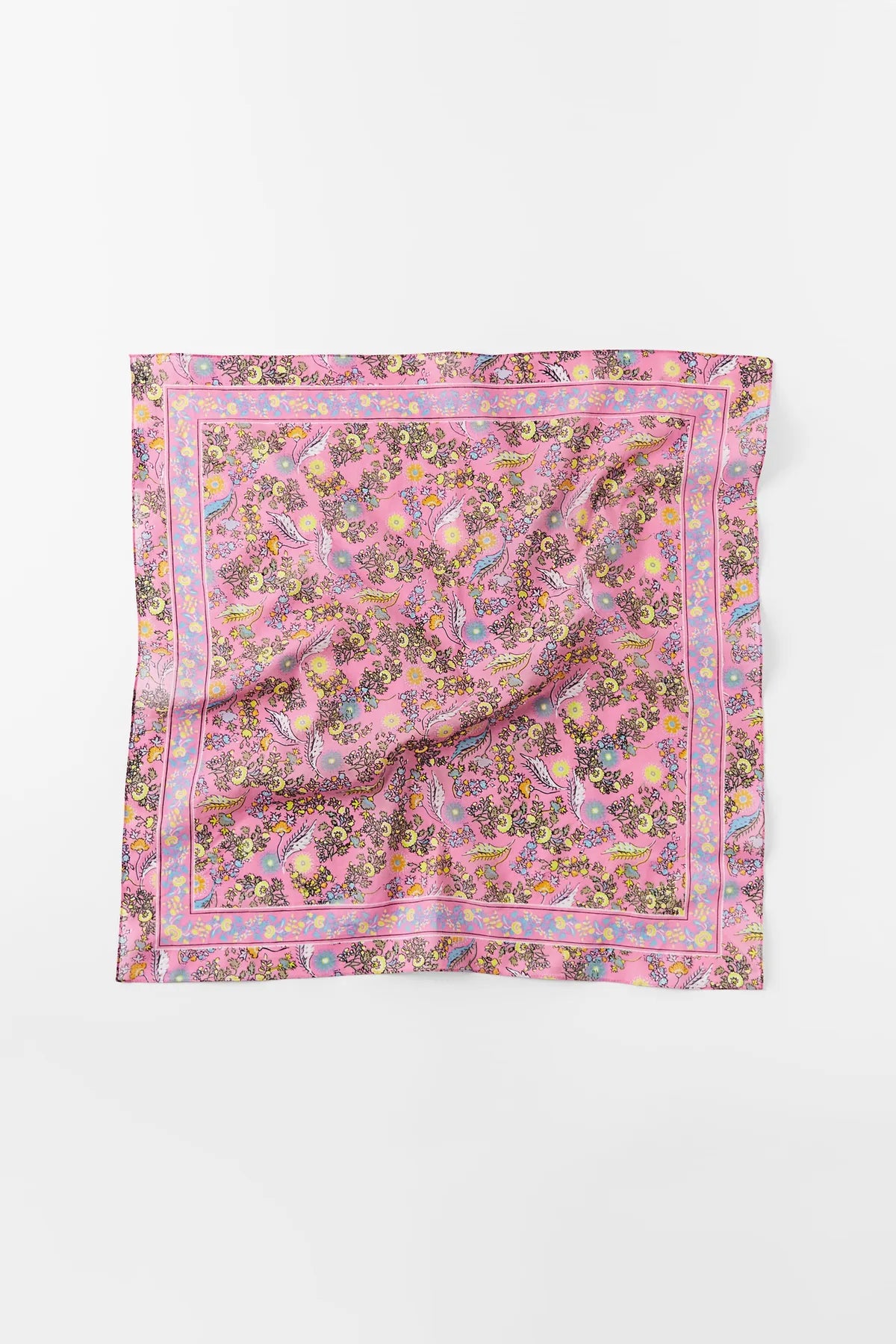 Pink Floral Bandana - Stylish Women's Bandana Scarf
