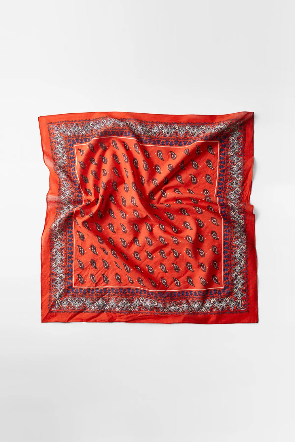 Ethnic Patterned Red Bandana - Stylish Women's Bandana Scarf
