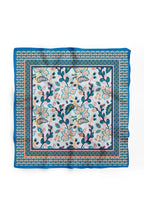 Blue Patterned Cotton Bandana - Cotton Bandana Scarf for Everyday Use