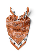 Orange Patterned Cotton Bandana - Cotton Bandana Scarf for Everyday Use