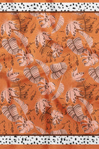 Orange Patterned Cotton Bandana - Cotton Bandana Scarf for Everyday Use