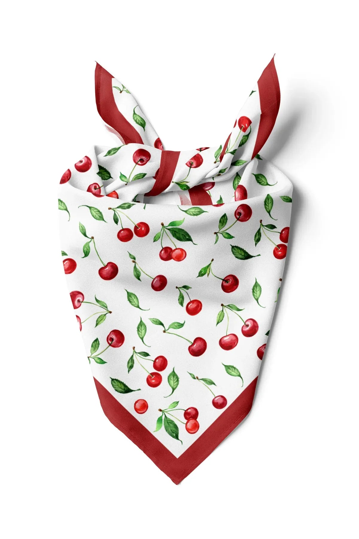 Women's Cherry Pattern Scarf Bandana - Stylish Women's Bandana Scarf