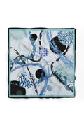 Women's Blue Patterned Scarf Bandana - Stylish Women's Bandana Scarf