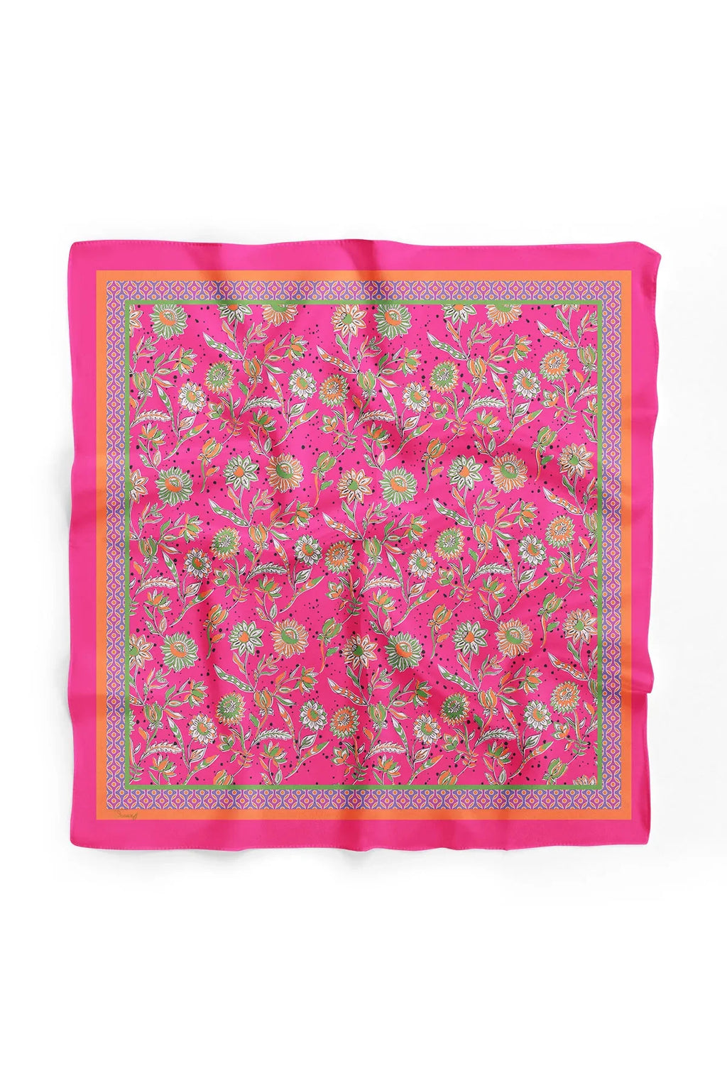 Women's Pink Floral Pattern Scarf Bandana - Stylish Women's Bandana Scarf