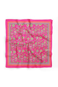 Women's Pink Floral Pattern Scarf Bandana - Stylish Women's Bandana Scarf