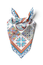 Women's Blue Patterned Scarf Bandana - Stylish Women's Bandana Scarf