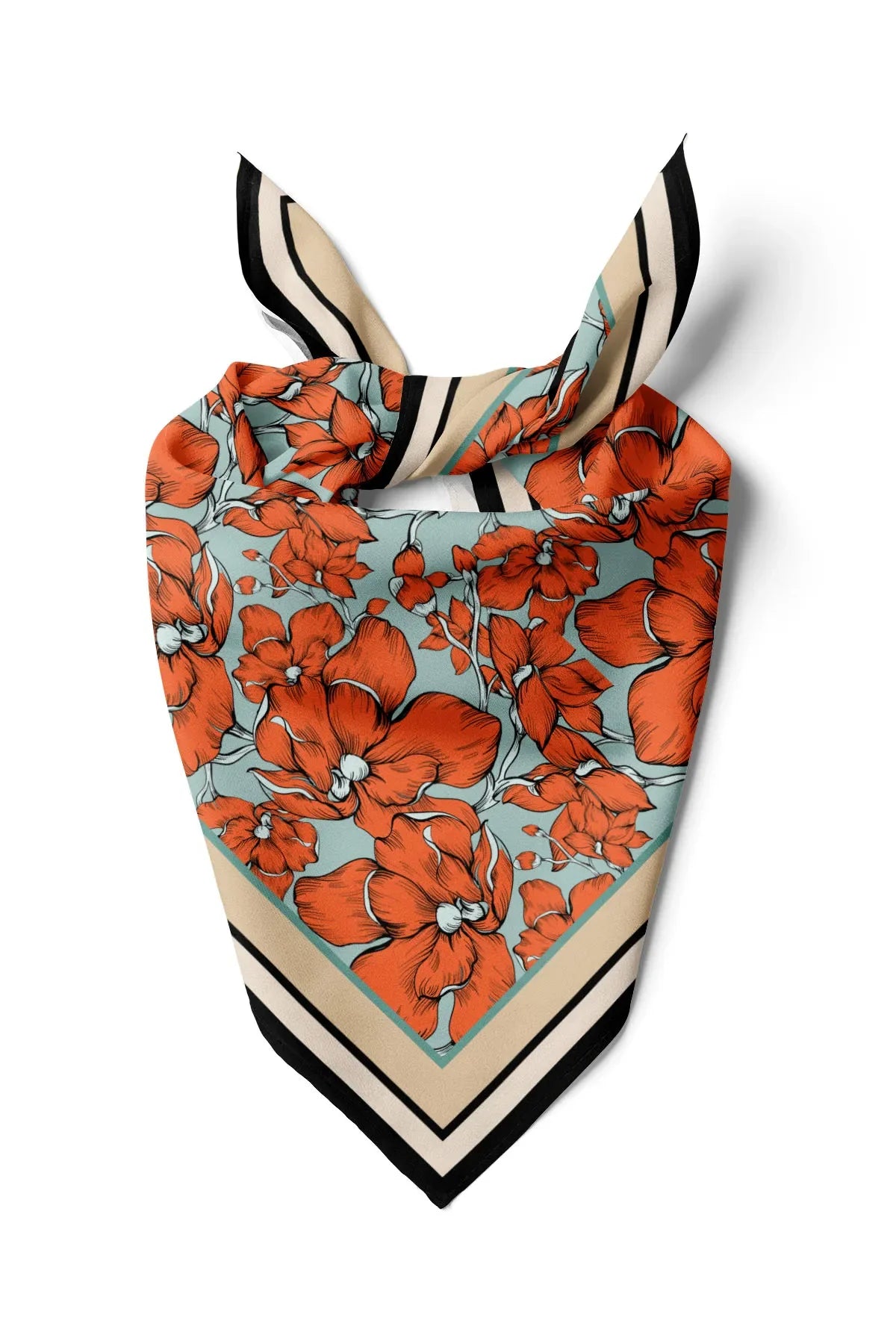 Women's Floral Pattern Scarf Bandana - Stylish Women's Bandana Scarf