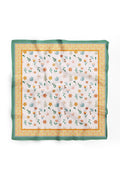Aqua Green Floral Pattern Women's Scarf - Colorful Patterned Women's Scarf