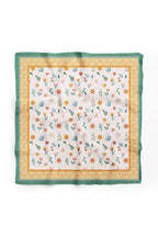 Aqua Green Floral Pattern Women's Scarf - Colorful Patterned Women's Scarf