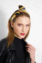 Yellow Floral Pattern Women's Scarf - Colorful Pattern Women's Scarf