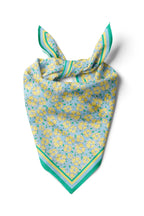 Green and Yellow Floral Pattern Women's Scarf - Colorful Patterned Women's Scarf