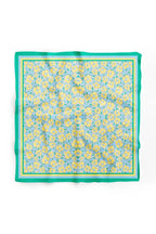 Green and Yellow Floral Pattern Women's Scarf - Colorful Patterned Women's Scarf
