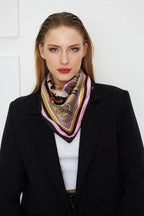 Drasege Patterned Scarf - Colorful Patterned Women's Scarf