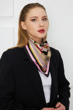 Drasege Patterned Scarf - Colorful Patterned Women's Scarf
