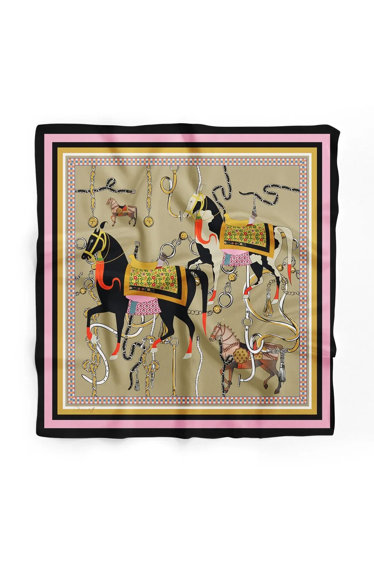 Drasege Patterned Scarf - Colorful Patterned Women's Scarf