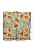 Sunflower Patterned Scarf - Colorful Patterned Women's Scarf