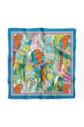 Tropical Patterned Scarf - Colorful Patterned Women's Scarf