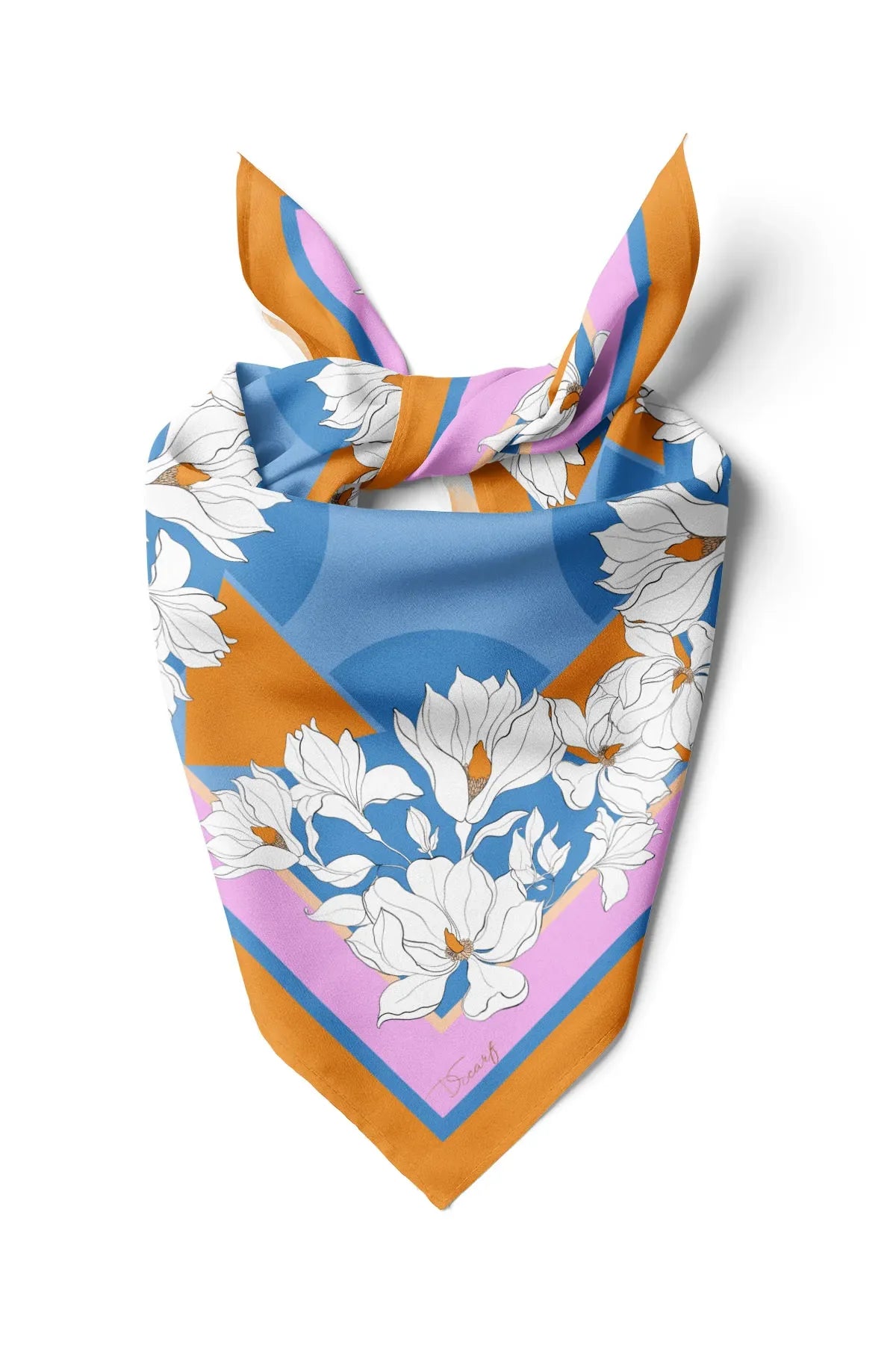 White Floral Scarf - Women's Scarf for Stylish Outfits