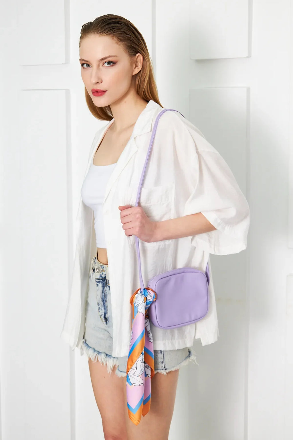White Floral Scarf - Women's Scarf for Stylish Outfits