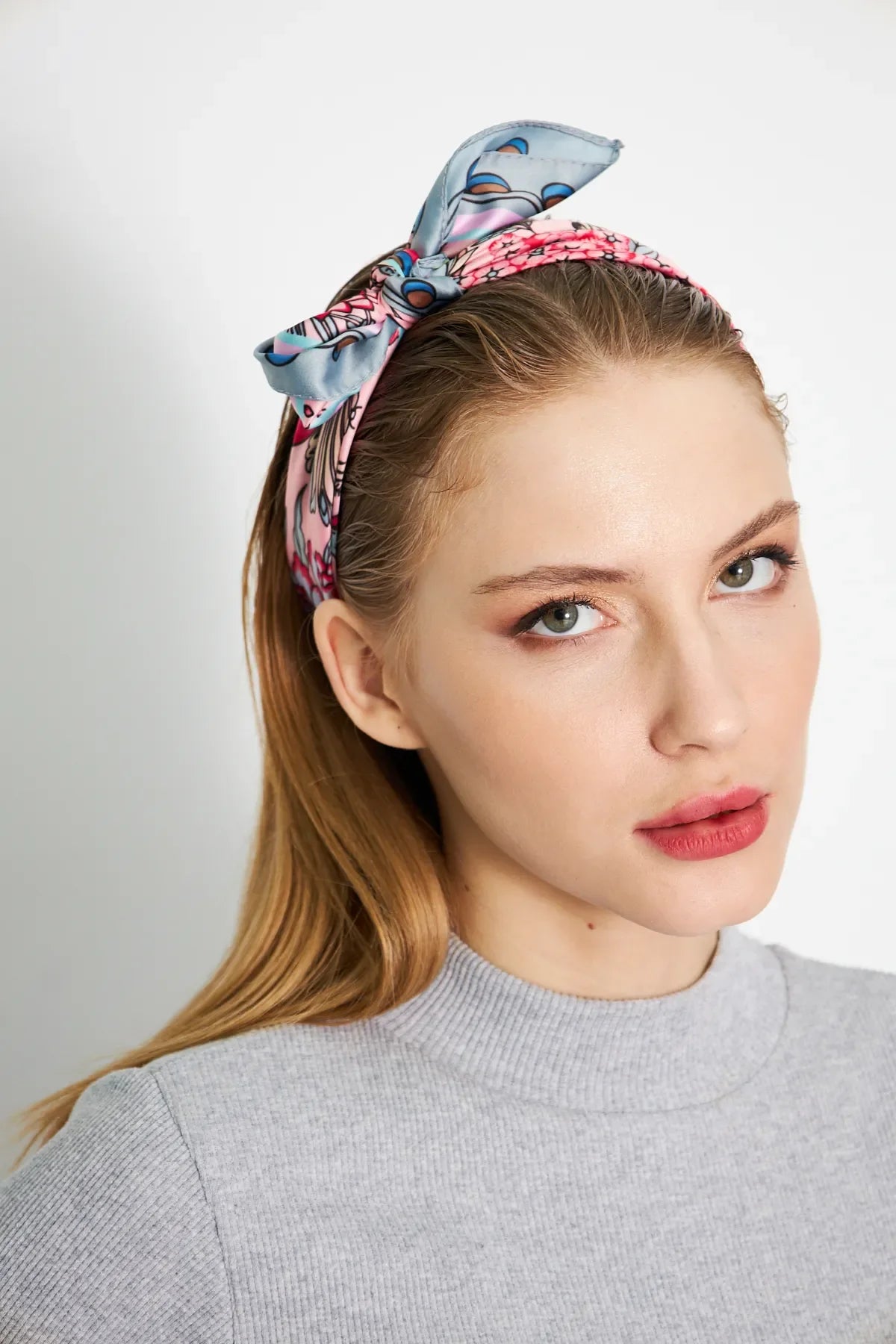 Floral Patterned Scarf - Colorful Patterned Women's Scarf