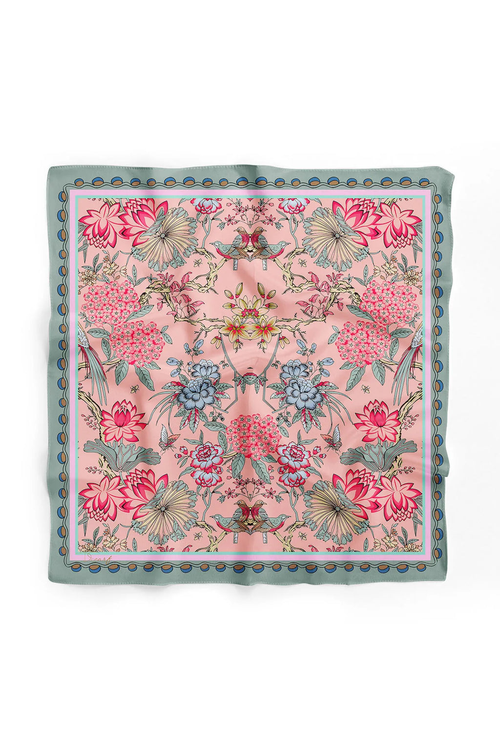 Floral Patterned Scarf - Colorful Patterned Women's Scarf