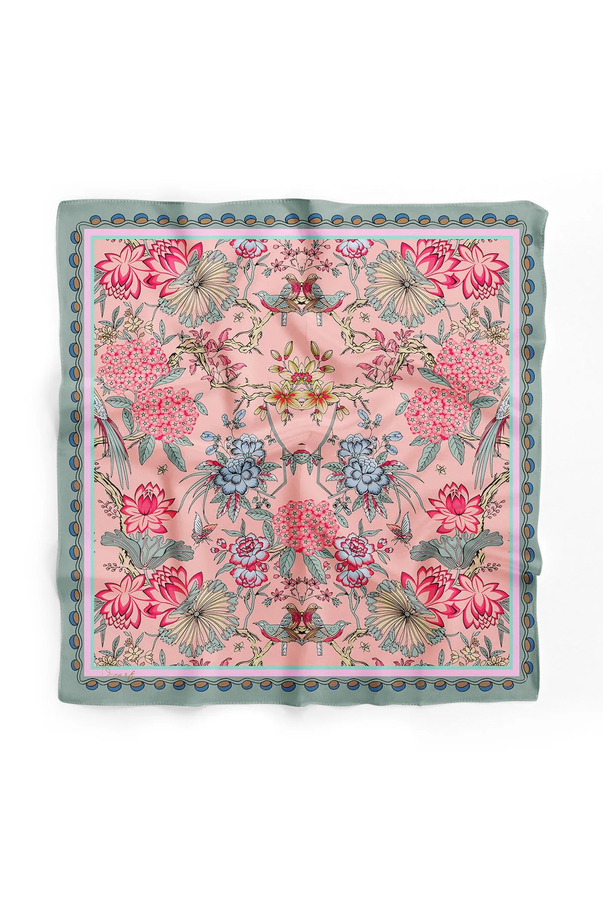 Floral Patterned Scarf - Colorful Patterned Women's Scarf