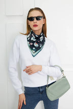 Floral Patterned Scarf - Colorful Patterned Women's Scarf